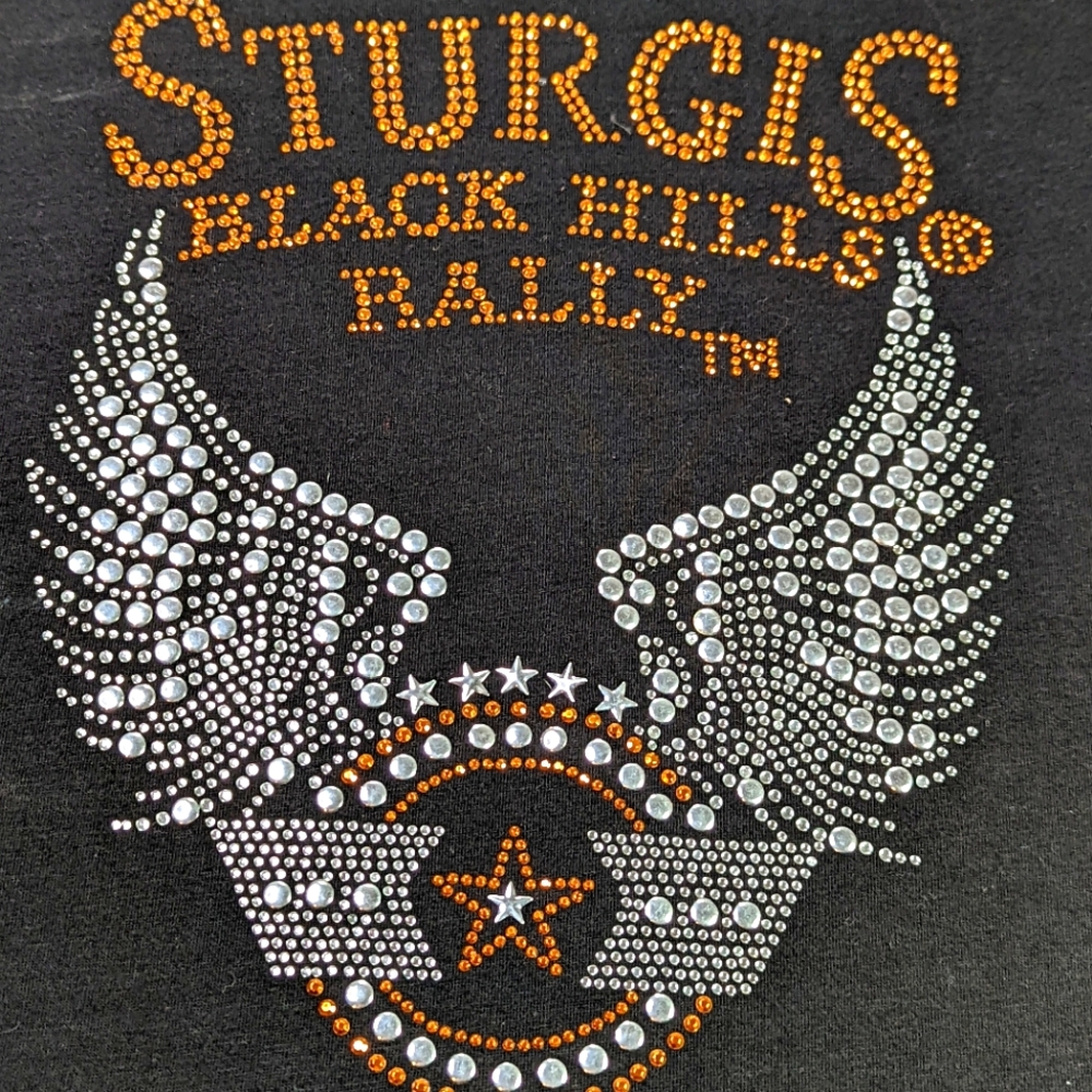 Sturgis Vintage Women'Black Hills  Motorcycle Rally 2013 Sexy Angel Wings  Small
